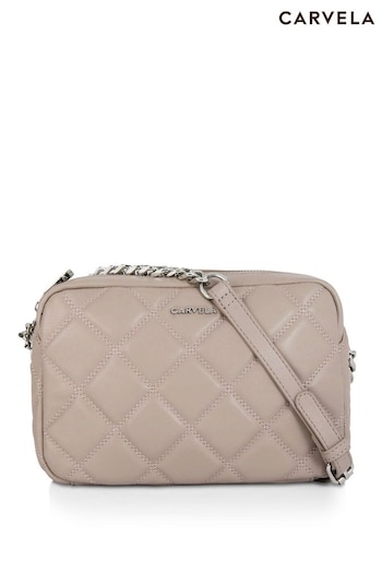 Carvela Nude Bloom Quilted Cross Body Bag (T71121) | £79