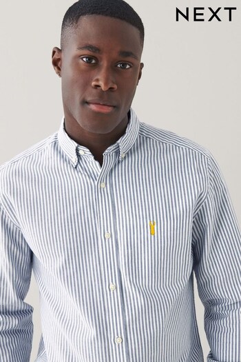 Blue Oxford Stripe Long Sleeve Shirt (T71387) | £32