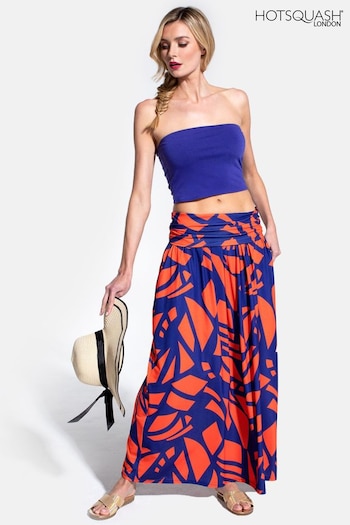 Hot Squash Womens Red Roll Top Maxi Skirt (T71548) | £89