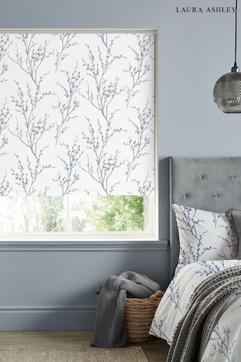 Laura Ashley White Pussy Willow Roller Blind (T72244) | £40 - £85