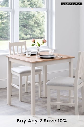 Julian Bowen Set of 2 White Coxmoor Dining Chairs (T72552) | £165