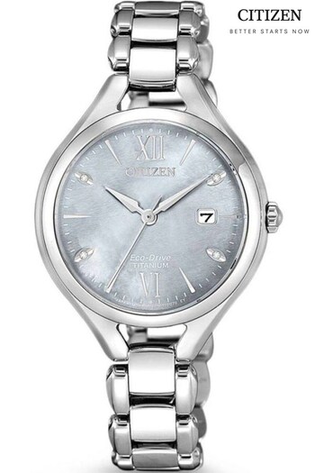 Citizen Ladies Silver Tone Super Titanium Diamond Watch (T72597) | £299