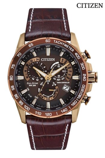 Citizen Gents Brown Perpetual Chrono A.T. Atomic Time Watch (T72709) | £479