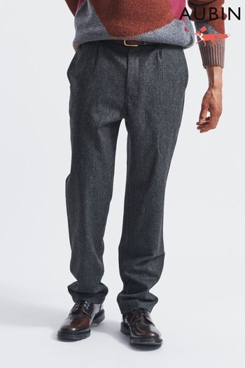 Aubin Grey Helethorpe Wool Trousers (T72914) | £159