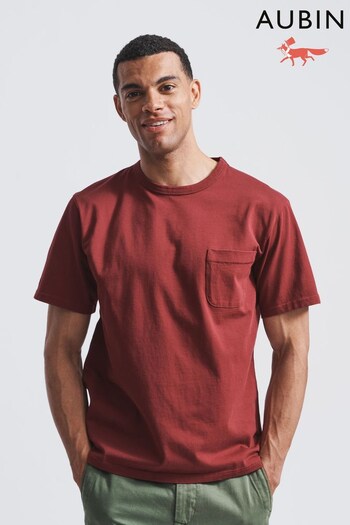 Aubin Red Newburgh Relaxed T-Shirt (T72916) | £45