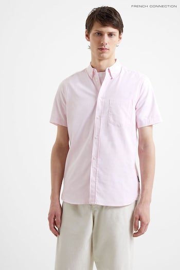 French Connection Pink Oxford Short Sleeve Shirt (T72940) | £30