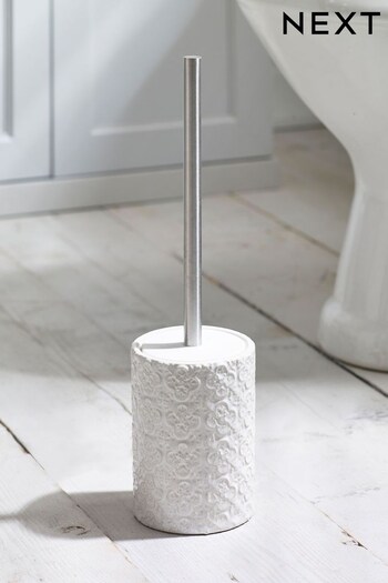 White Tile Geo Toilet Brush (T73051) | £18