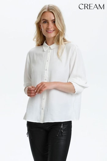Cream White Nola Button Through Shirt (T73556) | £65