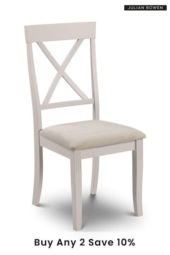 Julian Bowen Set of 2 Elephant Grey Davenport Dining Chairs (T73798) | £165