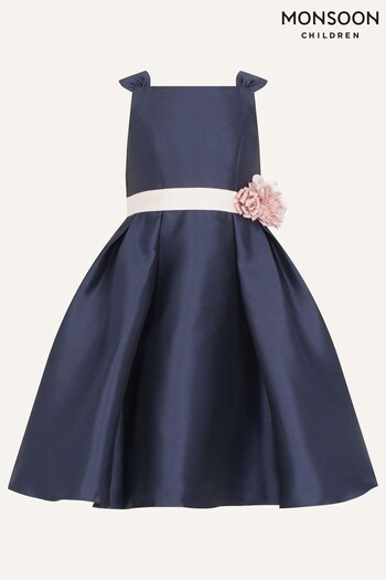 Monsoon Blue Audrey Duchess Twill Bridesmaid Dress (T74881) | £55 - £65