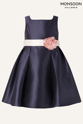 Monsoon Blue Baby Audrey Duchess Twill Dress (T74899) | £45 - £50