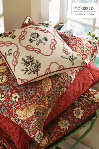 Morris & Co. Crimson Red Strawberry Thief 300 Thread Count Housewife Pillowcase (T75324) | £18