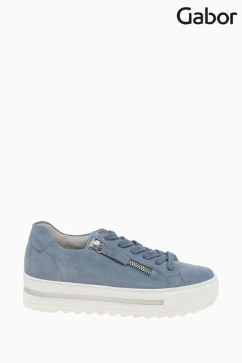 Gabor Womens Blue Heather Nautic Suede Trainers (T75927) | £95