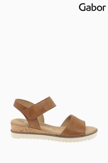 Gabor Raynor Brown Leather Sandals (T75938) | £85