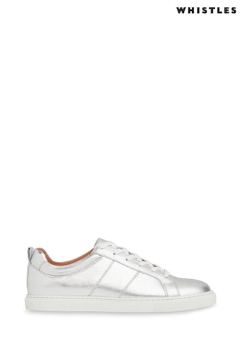 Whistles Silver Koki Lace Up Trainers (T76304) | £109