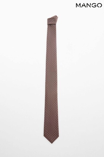 Mango Brown Anti-Wrinkle Structured Tie (T76315) | £46