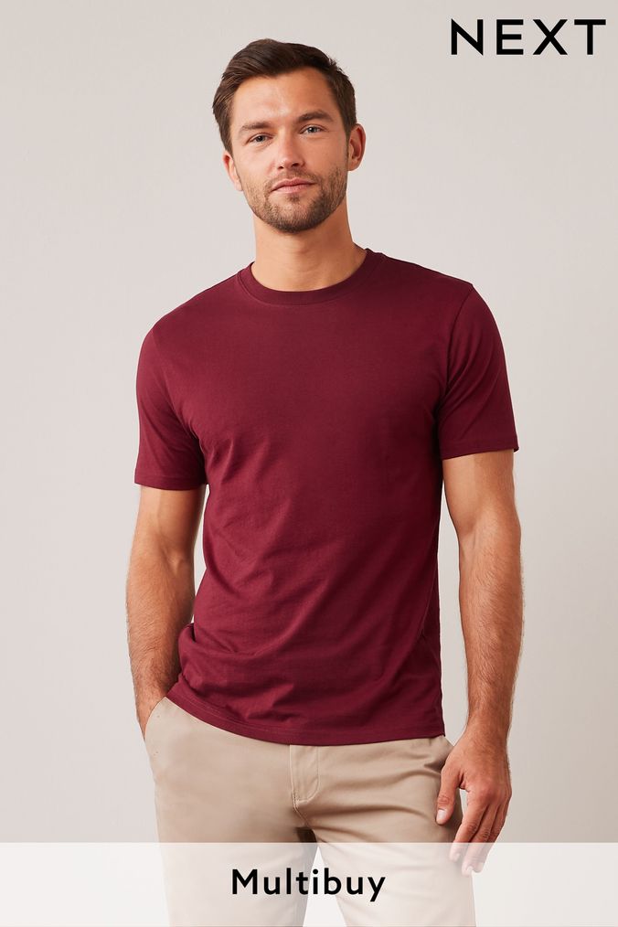 Mens red t shirts uk sales