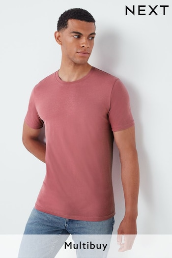 Light Pink Slim Essential Crew Neck T-Shirt (T76449) | £8
