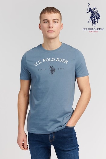 U.S. Polo Assn. China Blue USPA Graphic T-Shirt (T76601) | £28