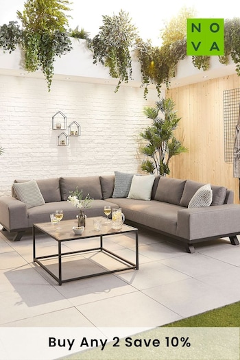 Nova Outdoor Living Grey Tranquility Corner Sofa And Coffee Table Set (T76640) | £2,400
