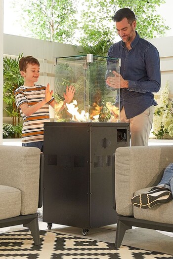Nova Outdoor Living Grey Piza Fire Tower with Cover (T76660) | £350