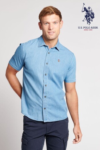 U.S. Polo Assn. Blue Chambray Shirt (T77063) | £45
