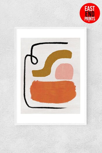 East End Prints Orange Simple By Dan Hobday (T77087) | £47 - £132
