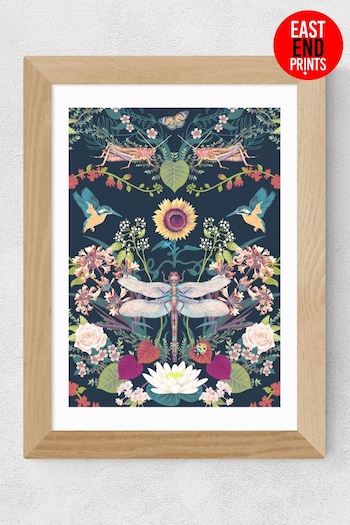 East End Prints Blue Garden Treasures By Becca Who (T77090) | £47 - £132