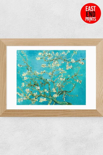 East End Prints Teal Blue Almond Blossom By Vincent Van Gogh (T77091) | £47 - £132