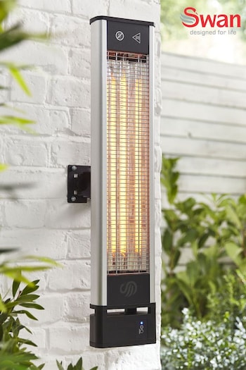 Swan Silver Wall Mounted Patio Heater (T77195) | £110
