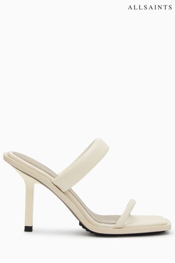 AllSaints Ava White Sandals (T77604) | £179
