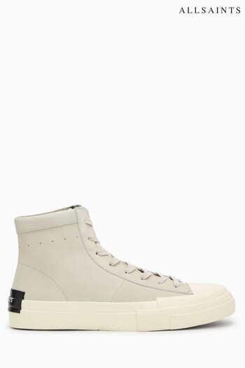 AllSaints Smith High Top White Shoes (T77678) | £139