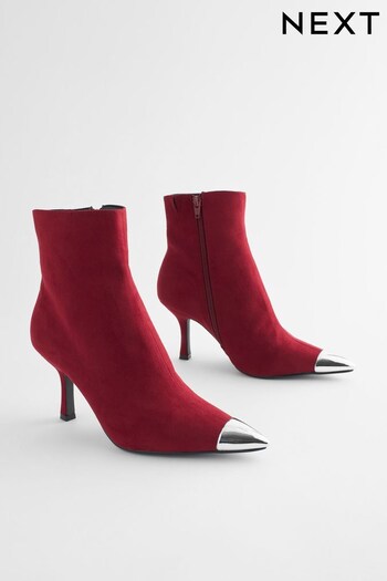 Red Forever Comfort® Toe Cap Point Ankle Boots (T77768) | £46