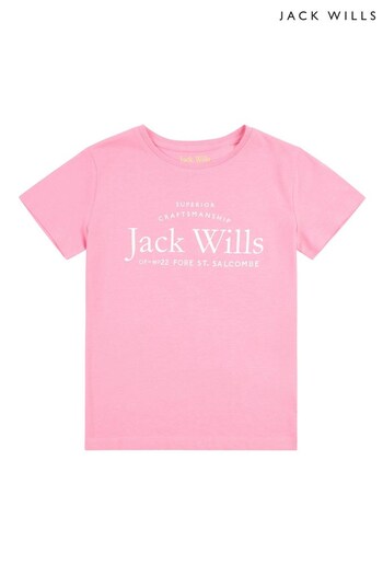 Jack Wills Pink Script T-Shirt (T77808) | £15 - £20