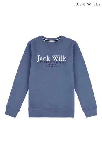 Jack Wills Blue Script LB Crew Sweatshirt (T77820) | £35 - £48