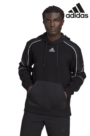 adidas Black Sportswear Essentials Reflect in the Dark Polar Fleece Hoodie (T77950) | £50