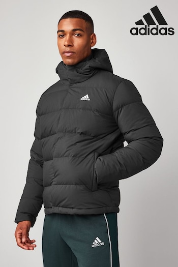 adidas Black Helionic Hooded Down Jacket (T78037) | £140