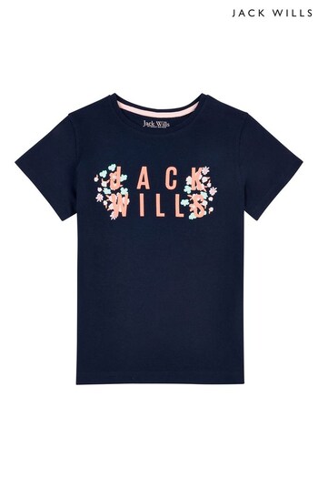 Jack Wills Blue Floral T-Shirt (T78165) | £18 - £24