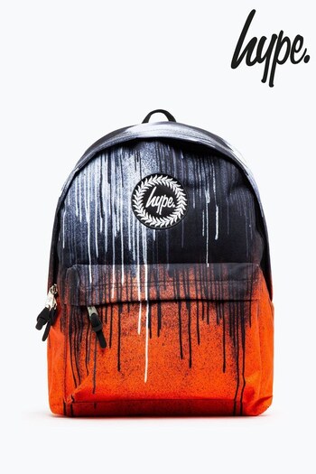 Hype Unisex Orange Drips Crest Backpack (T78523) | £25