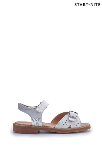 Start-Rite Holiday Leather Buckle & Rip-Tape Sandals studded F Fit (T78673) | £40