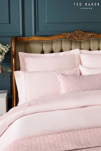 Ted Baker Pink Silky Smooth Plain Dye 250 Thread Count Cotton Pillowcase (T78846) | £24