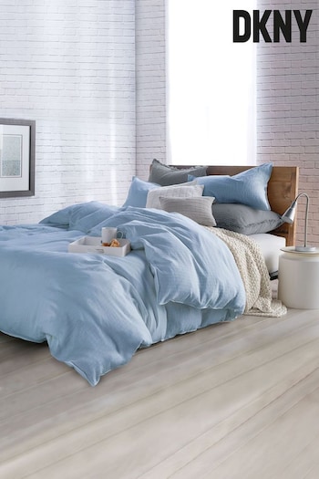 DKNY Chambray Blue Comfy Ultra Soft Cotton Duvet Cover (T78876) | £110 - £180