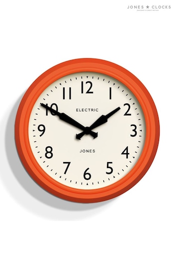 Jones Clocks Orange Orange Retro Telecom Wall Clock (T79088) | £30