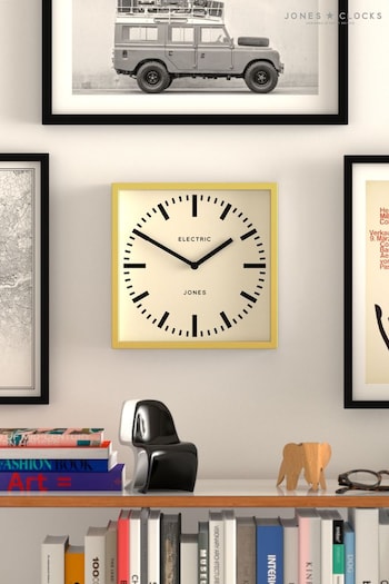 Jones Clocks Yellow Yellow Box Marker Dial Wall Clock (T79104) | £26