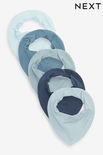 Blue 5 Pack Dribble Baby Bibs (T79542) | £11