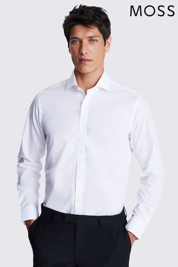 MOSS White Tailored Fit Zero Iron Shirt (T79655) | £50