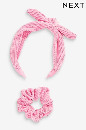 Bright Pink Aliceband and Scrunchie Set (T79676) | £8