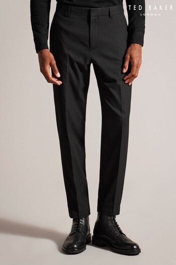 Ted Baker Quantem Tapered Fit Flannel Black Trousers (T79844) | £95