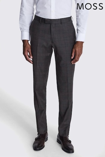 MOSS Grey Tailored Fit Check Suit: Trousers (T79950) | £110