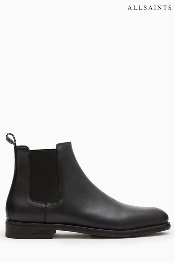 AllSaints Harley Black Leather Boots (T80168) | £199